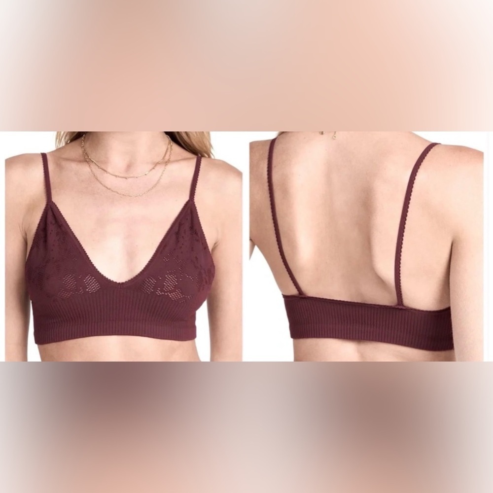 NWT Intimately Free FREE PEOPLE Women's Feels Right Bralette- Brown Size M/L
